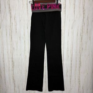NWT Y2K Vintage Pink fold over flare leggings XS